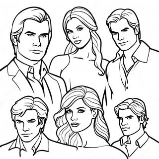 Vampire Diaries Characters Coloring Page 36714-29378