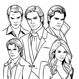 Vampire Diaries Characters Coloring Page 36714-29380