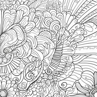 Abstract Relaxation For Adults Coloring Pages