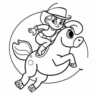 Jessie Riding Bullseye Coloring Page 36734-29400