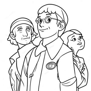 Xavier Riddle With Friends Coloring Page 36744-29405