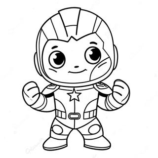 Baby Marvel Cute Chibi Avengers Coloring Page 36753-29409