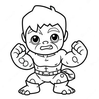 Adorable Baby Hulk Chibi Coloring Page 36754-29416