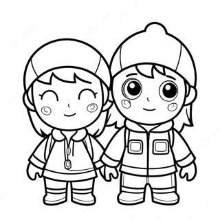 Adventurous Brother And Sister Coloring Page 36764-29422