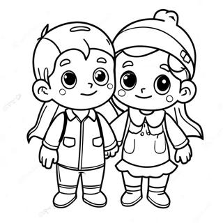 Adventurous Brother And Sister Coloring Page 36764-29423