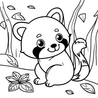 Red Panda Coloring Page 3676-2978