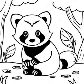 Red Panda Coloring Page 3676-2979