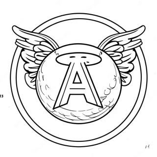 Angels Baseball Team Logo Coloring Page 36773-29427