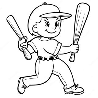 Angels Baseball Player Swinging Bat Coloring Page 36774-29431