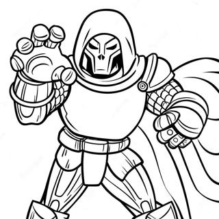 Dr Doom In Battle Armor Coloring Page 36784-29437