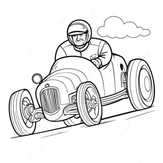 Derby Car Racing Action Coloring Page 36803-29445