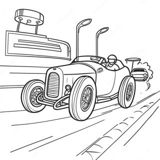 Derby Car Racing Action Coloring Page 36803-29447