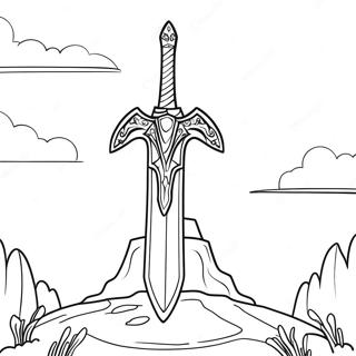 Legendary Master Sword Coloring Page 36834-29474