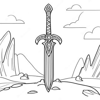 Legendary Master Sword Coloring Page 36834-29475