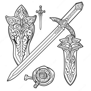 Legendary Master Sword Coloring Page 36834-29476