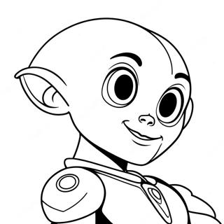 Megamind With Blue Skin Coloring Page 36844-29485