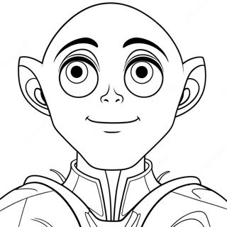 Megamind With Blue Skin Coloring Page 36844-29487