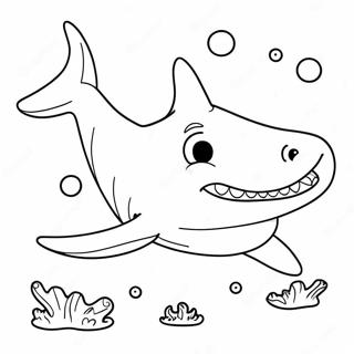 Cute Goblin Shark Swimming Coloring Page 36894-29530