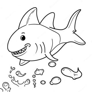 Cute Goblin Shark Swimming Coloring Page 36894-29532