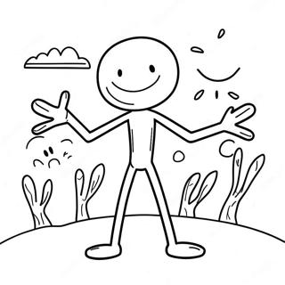 Stick Man Coloring Pages