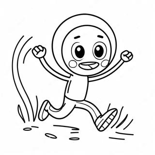 Funny Stick Man Running Coloring Page 36904-29537