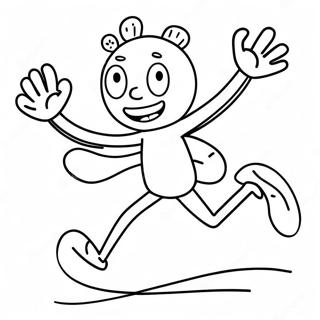 Funny Stick Man Running Coloring Page 36904-29540