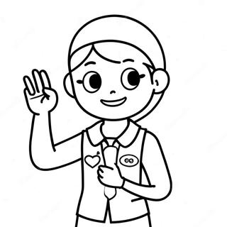 Colorful Girl Scout Pledge Coloring Page 36914-29541