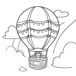 Oh The Places You Ll Go Hot Air Balloon Coloring Page 36934-29556