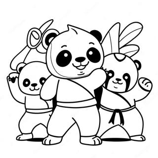 Po And Friends Kung Fu Adventure Coloring Page 36954-29565