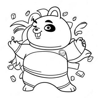 Po And Friends Kung Fu Adventure Coloring Page 36954-29567