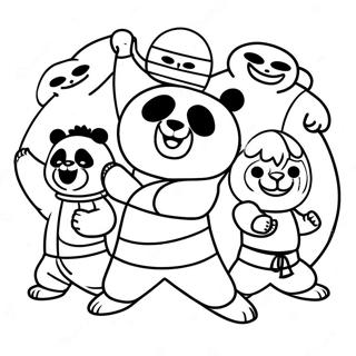 Po And Friends Kung Fu Adventure Coloring Page 36954-29568