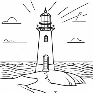 Lighthouse At Sunset Coloring Page 36963-29573