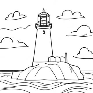 Lighthouse At Sunset Coloring Page 36963-29575