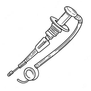 Colorful Stethoscope And Syringe Coloring Page 36974-29584