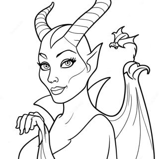 Maleficent With Her Dragon Coloring Page 3697-3005