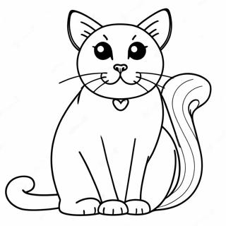 Siamese Cat Coloring Pages