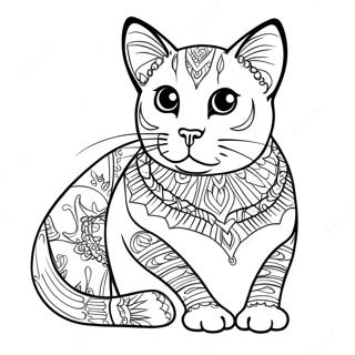 Siamese Cat Coloring Page 36983-29590