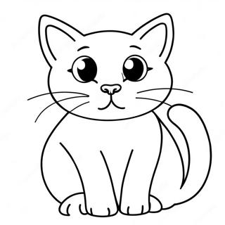 Playful Siamese Cat Coloring Page 36984-29593