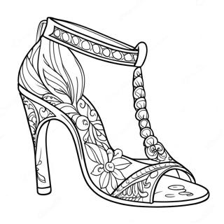 Stylish High Heels Coloring Page 36994-29603