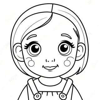 Easy Kawaii Girl Coloring Pages