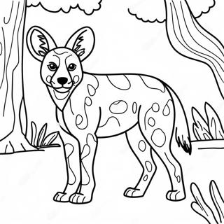 African Wild Dog Coloring Page 37063-29653