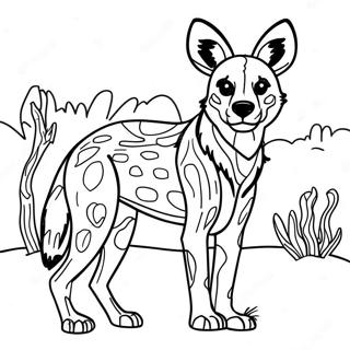 African Wild Dog Coloring Page 37063-29656