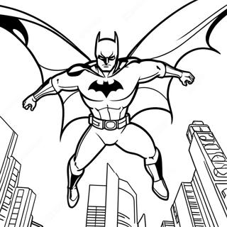 Futuristic Batman Beyond Action Scene Coloring Page 37074-29667