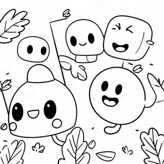 Colorful Fall Guys Characters Coloring Page 3707-2997