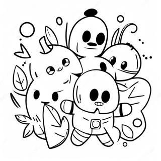 Colorful Fall Guys Characters Coloring Page 3707-2999