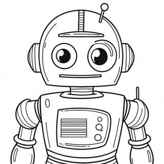 Friendly Rob The Robot Coloring Page 37104-29698