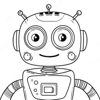 Friendly Rob The Robot Coloring Page 37104-29700