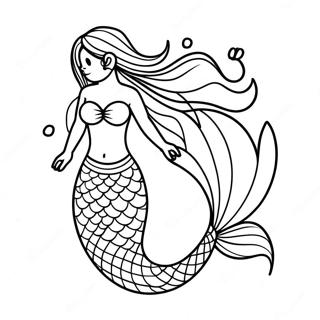 Sparkling Mermaid Tail Coloring Page 37124-29705