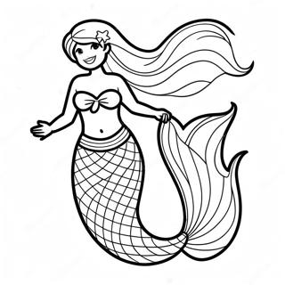 Sparkling Mermaid Tail Coloring Page 37124-29706