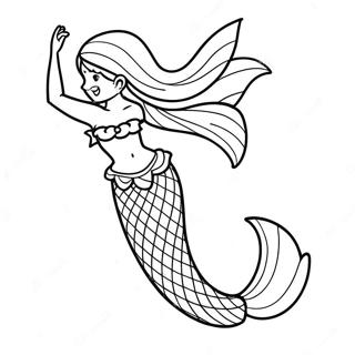 Sparkling Mermaid Tail Coloring Page 37124-29707